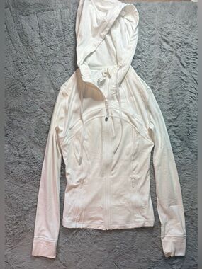 Lululemon White Define Hooded Jacket Nulu. Perfect condition never worn!